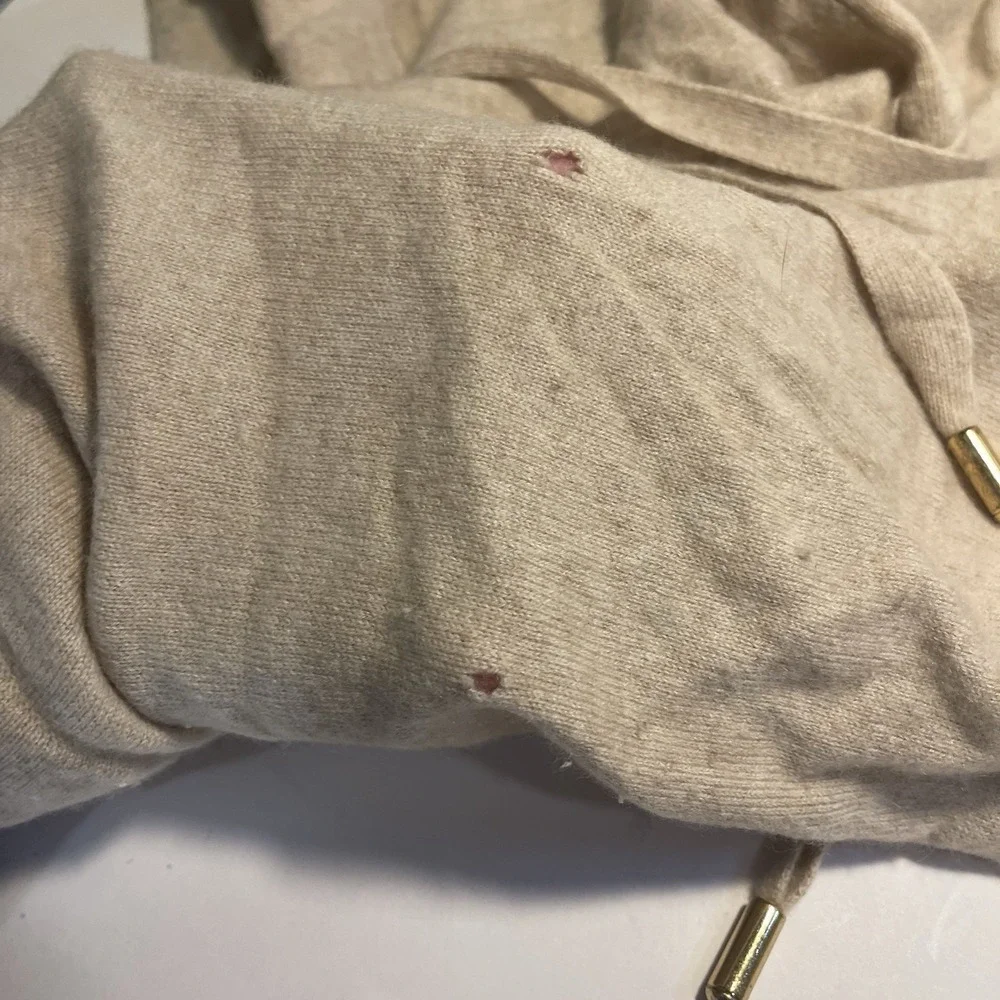 Tory Burch Cashmere Jogger Pants M Tan, Brown Preppy Loungewer Preppy READ